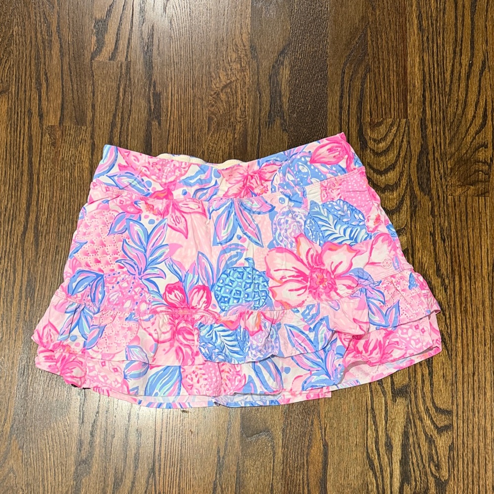 Lilly Pulitzer Pink and Blue Floral Skirt